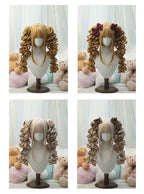 Old School Lolita See-through Bangs Wig, Curly Ponytails - image 10
