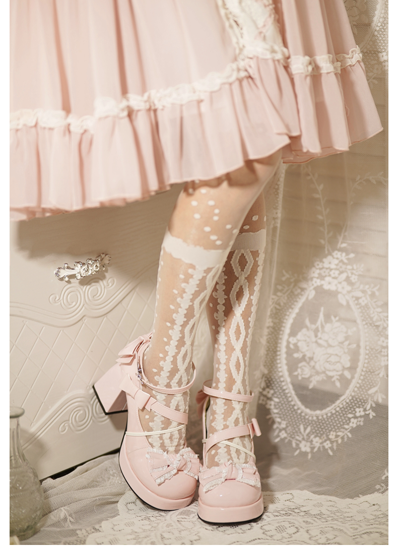 Girly Heart - Sweet Lolita Chunky Heels Shoes - Dreamy Bows - image 10