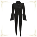 Immortal Murky Portrait - Ouji Lolita Long Swallowtail Black Coat - image 1