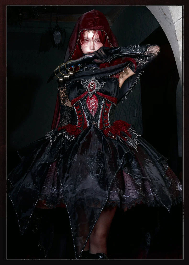 Bone Dragon - Gothic Lolita Corset JSK Dress Set with Embroidery - image 63