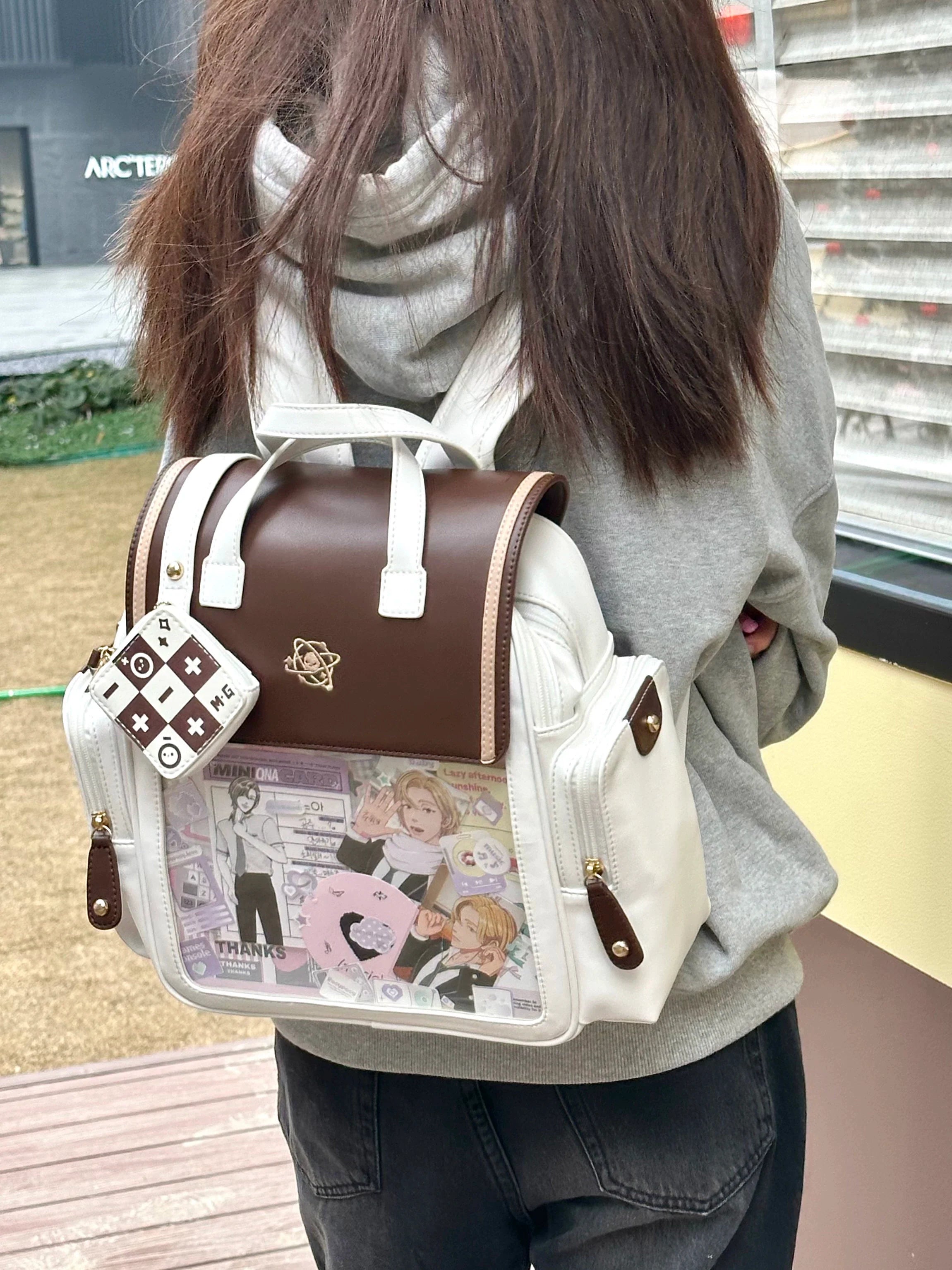 Kawaii Lolita Large-Capacity Ita Backpack with Mini Pocket and Grid Board - image 25
