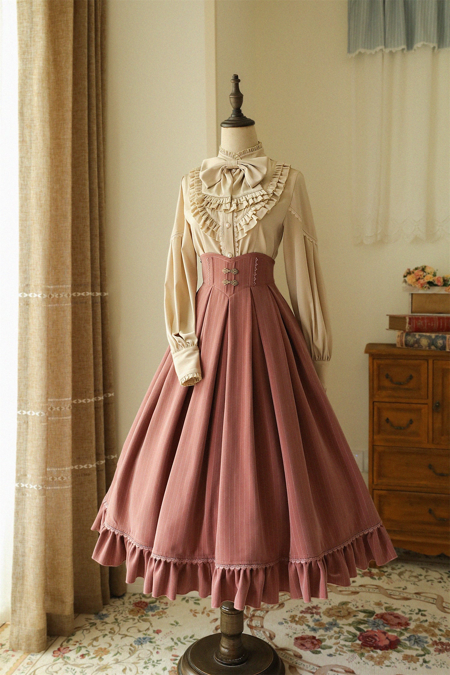 North of the Forest Classic Lolita Striped Vest and Skirt Set - image 3