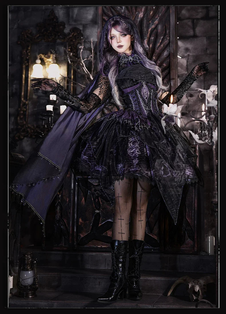 Bone Dragon - Gothic Lolita Corset JSK Dress Set with Embroidery - image 47