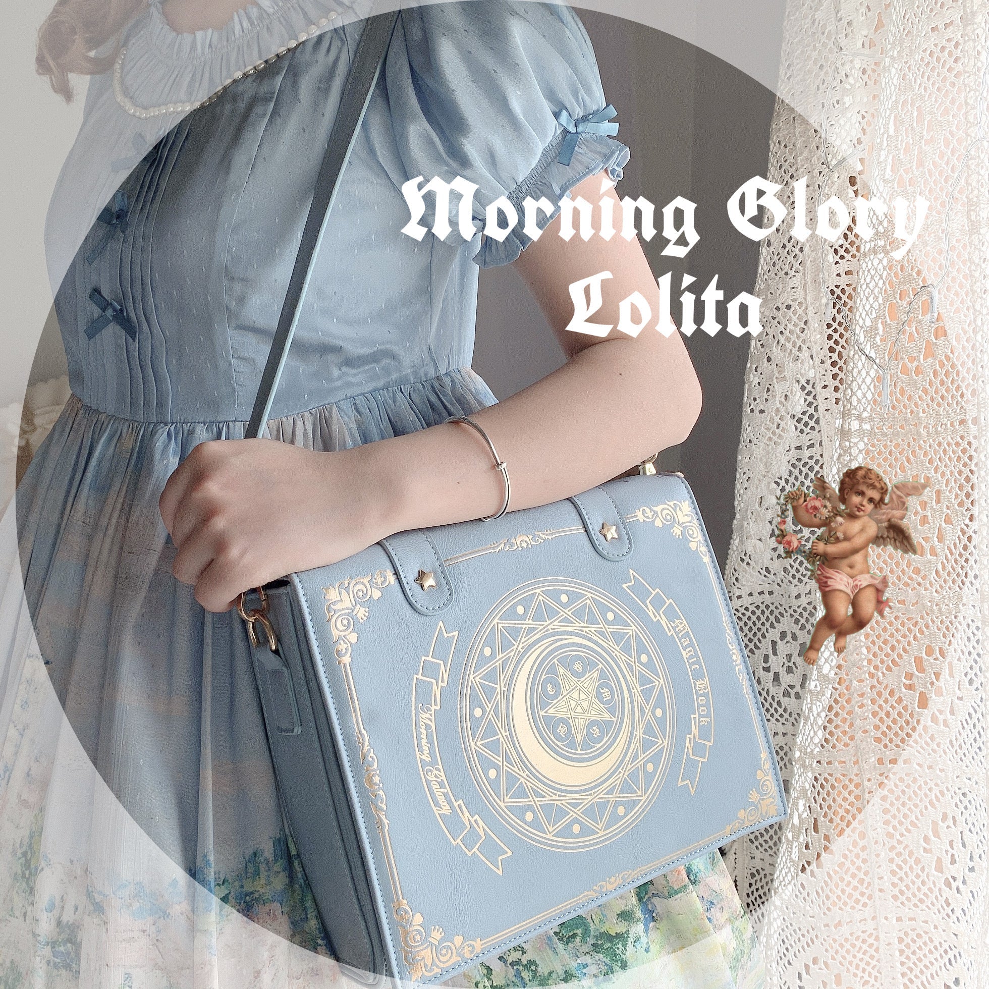 Star and Moon Magic Book Lolita Crossbody Bag in Two Sizes - image 7