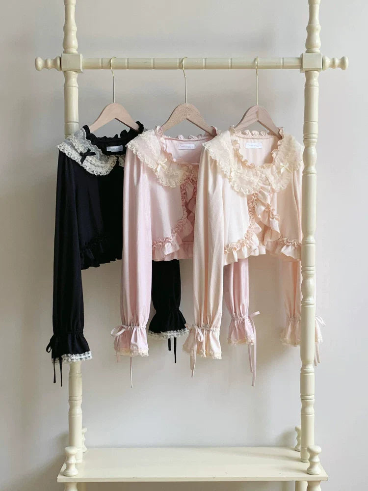 Half Summer - Sweet Lolita Sun Protection Bolero, Lace & Bow - image 1