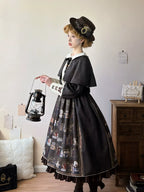 German Bookshelf - Classic Lolita OP Dress & Detachble Cape - image 5