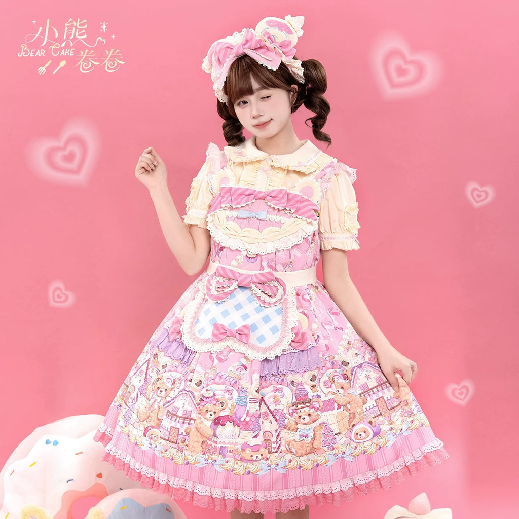 Bear Cake Sweet Lolita OP, JSK and Accessories - image 12