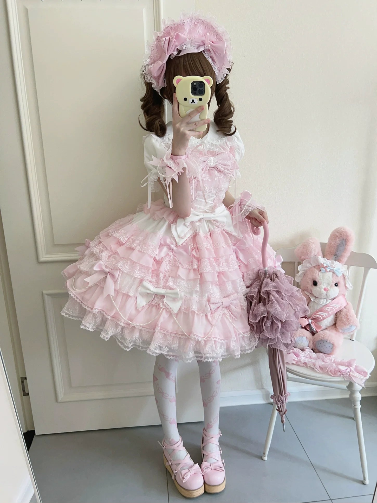 Love Descends - Wedding Lolita JSK Dress, White Blouse and Accessories - image 6
