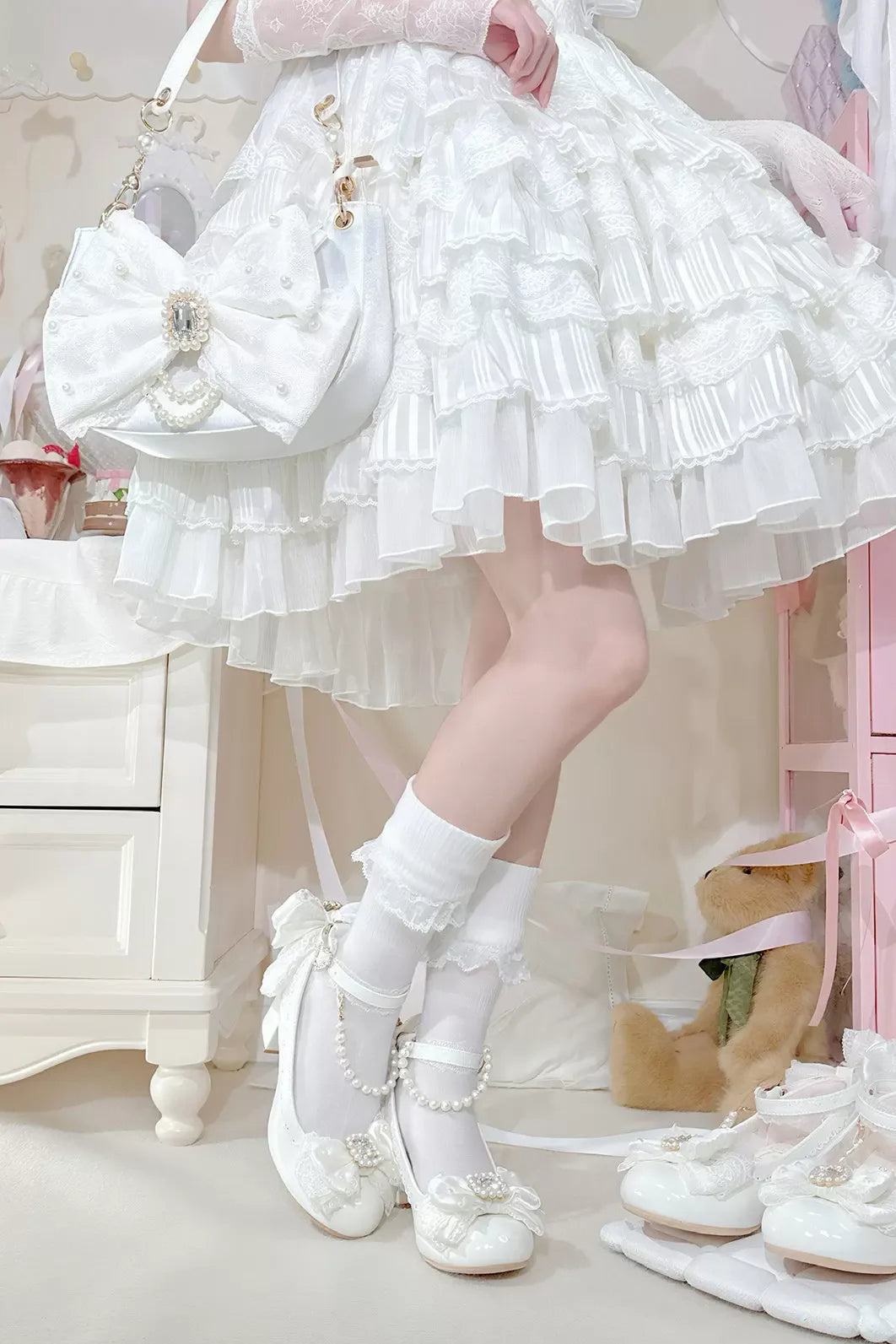 Lace Love - Satin Bow Lolita Shoulder Bag - image 6