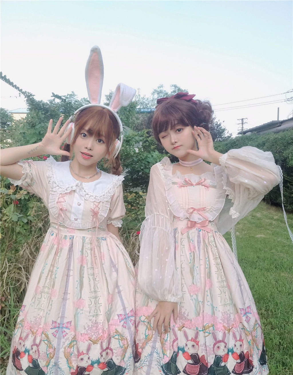 Picnic Bunny Girl - Plus Size Lolita JSK Short Sleeve OP Dress - image 10