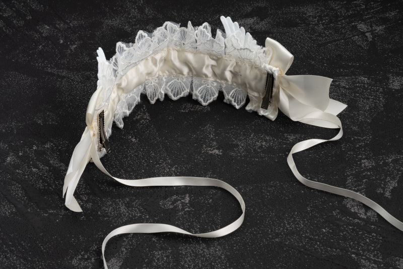 White Lace Angel Wing Gothic Lolita Hairband - image 10
