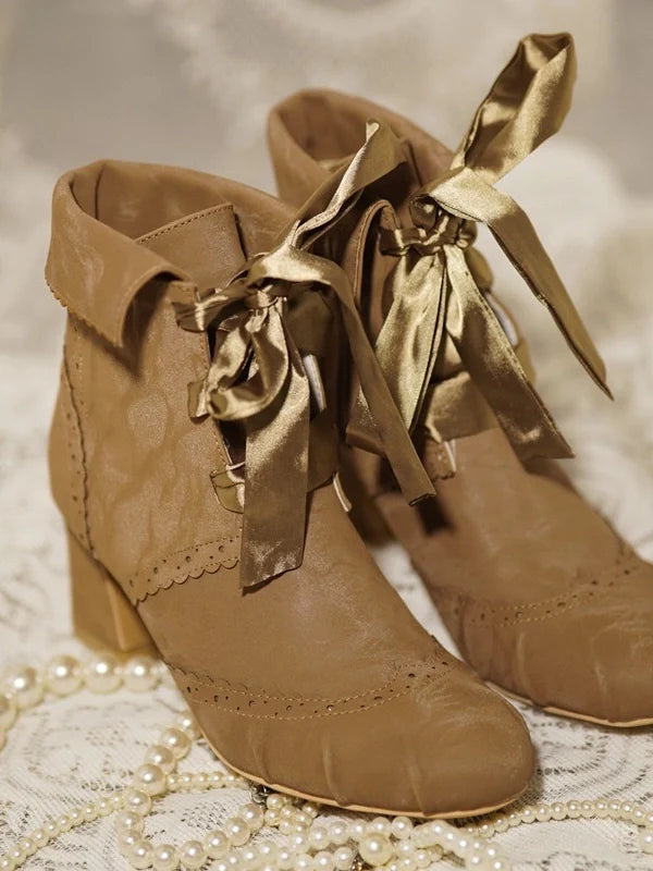 Lady Incognita - Retro Lolita Ankle Boots, Size Zipper - image 19