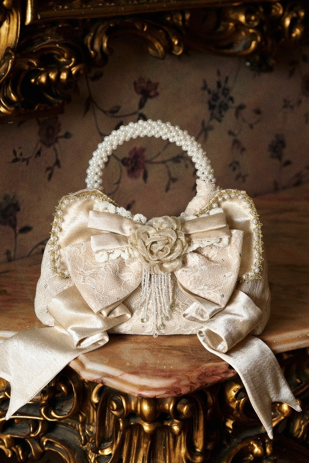 Slavic Heiress - Satin Gilded Bow Lolita Handbag - image 1
