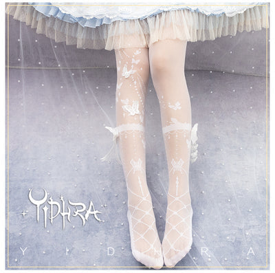 Wedding Night Butterfly - Kawaii Lolita Summer Tights - image 12