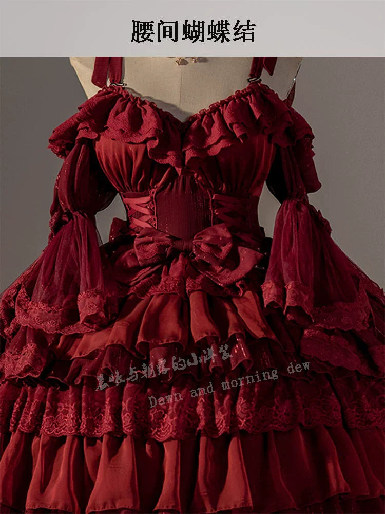 Elegant Lolita OP Dress Sunrise Elf Long Dress - image 26