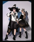 Black and White Sonata - Ouji Lolita Vest Suit and Vintage Lolita OP Dress - image 7