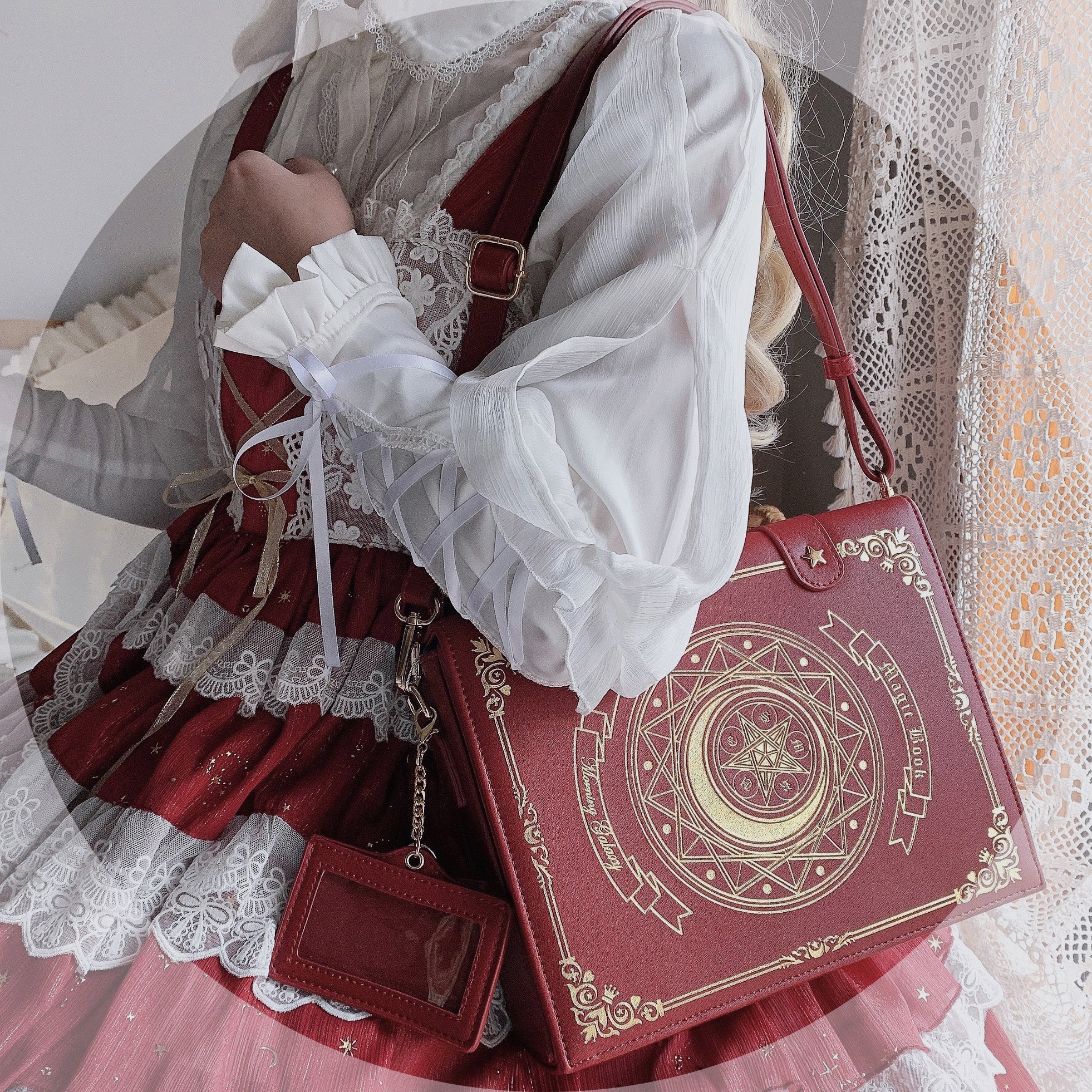 Star and Moon Magic Book Lolita Crossbody Bag in Two Sizes - image 11