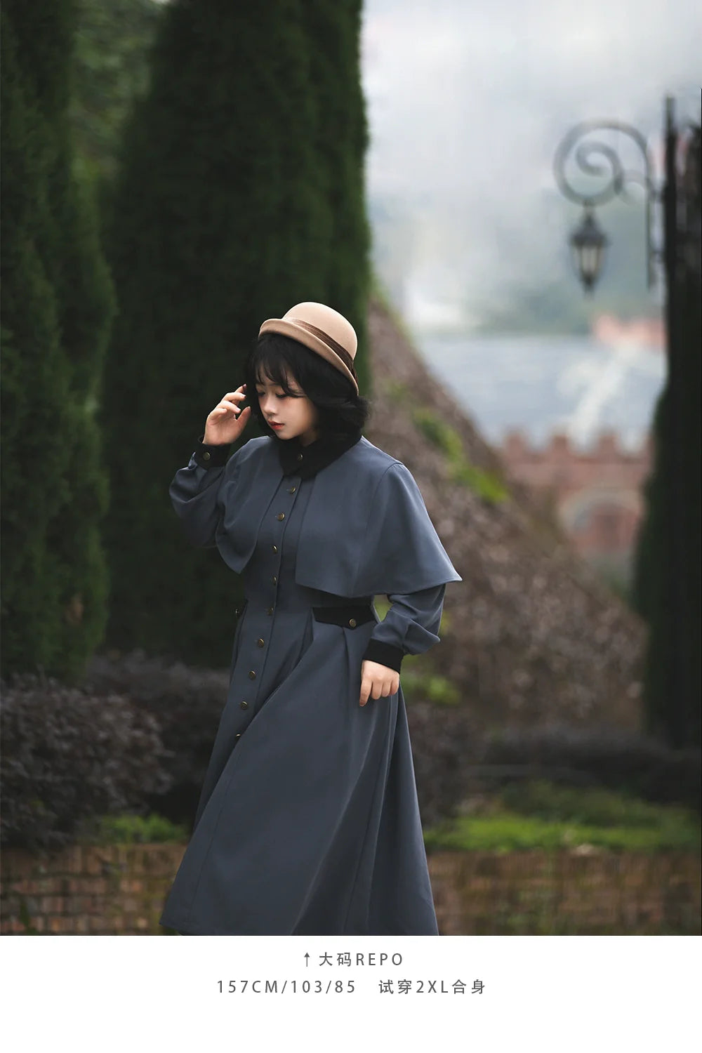 Classic Full Cardigan - Elegant Winter Lolita Coat Dress - image 16