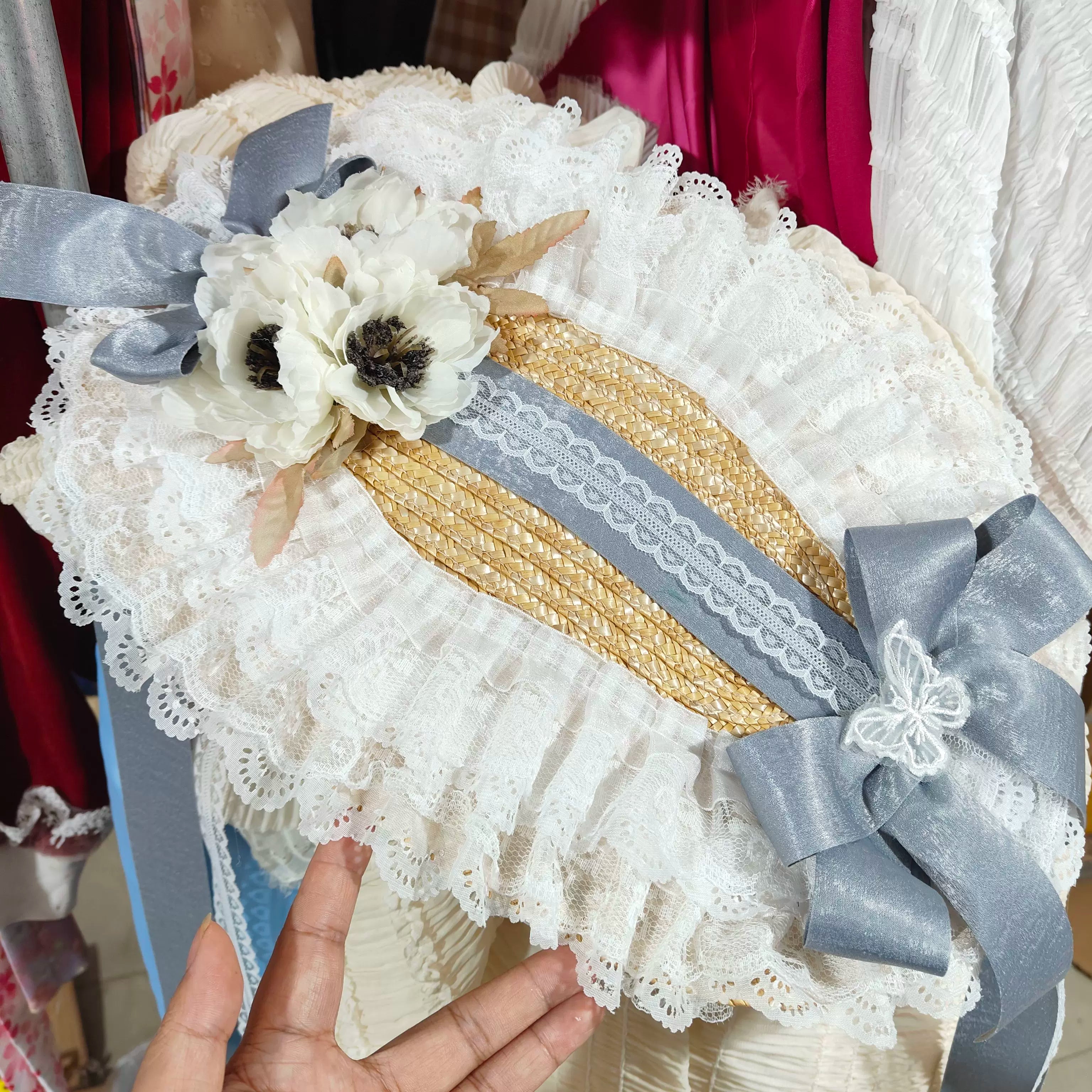 Country Lace Flower Lolita Bonnet, Multicolor - image 39