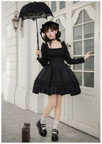 Audrey's Reply - Classic Lolita Square Neck OP, Detachable Embroidered Collar and Accessories - image 21
