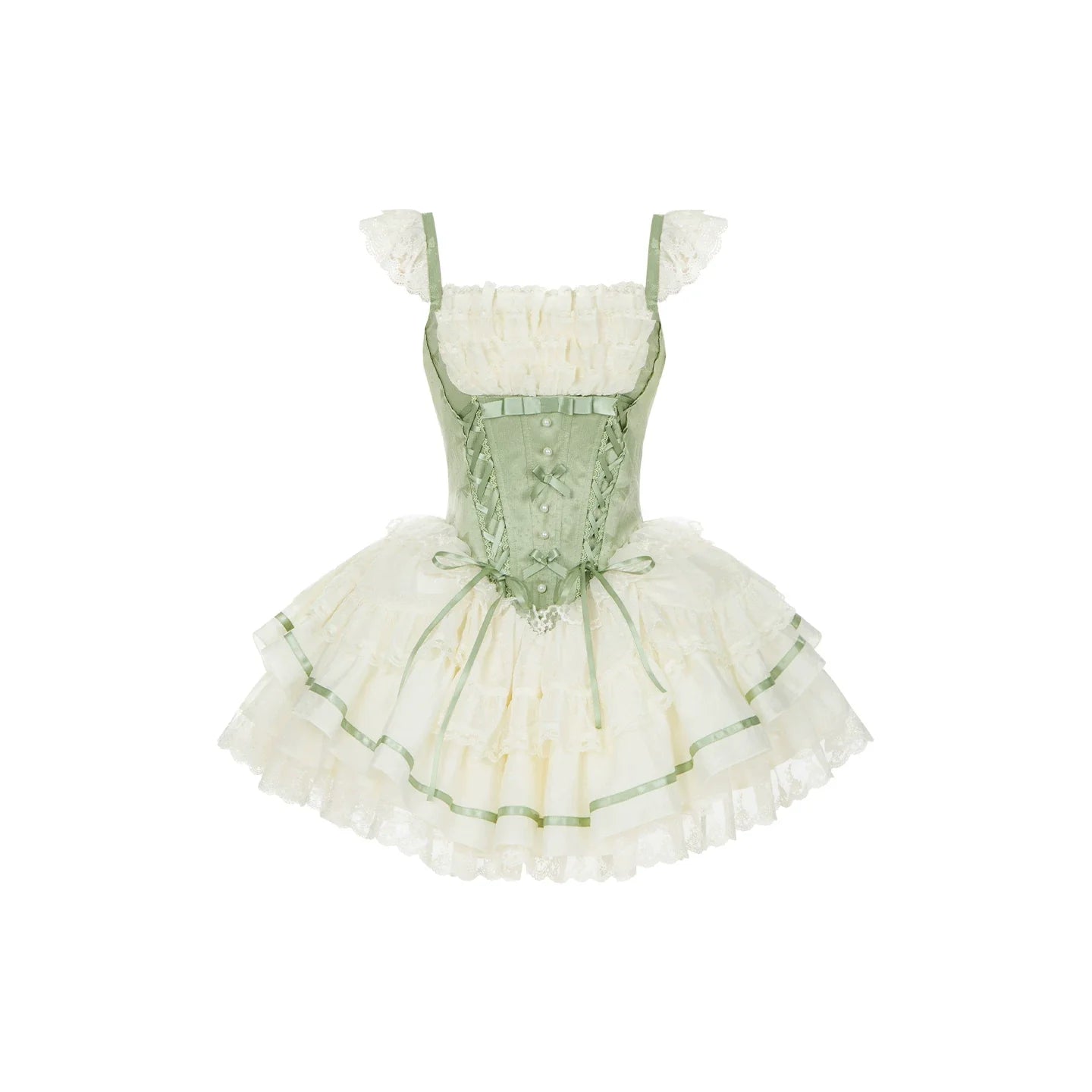Unfailing - Classic Lolita Bow Jacquard Corset JSK Dress - image 32