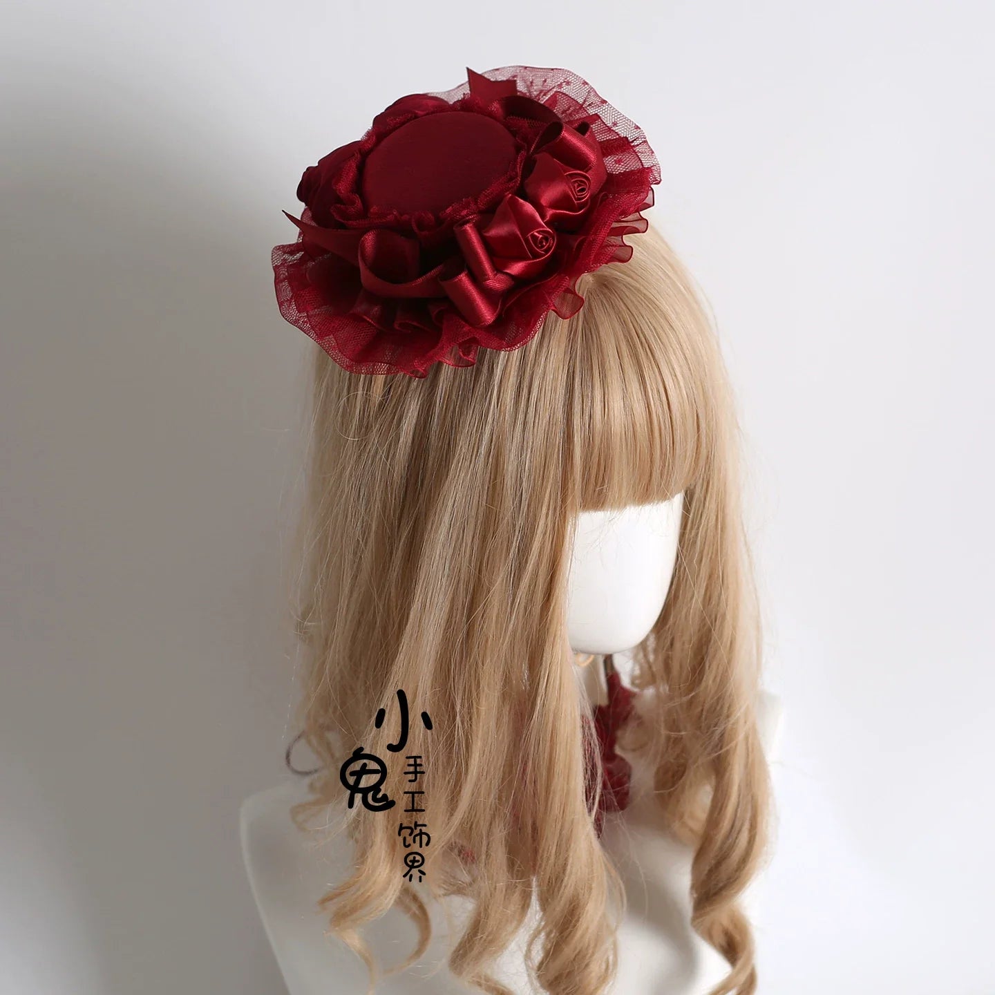 Dark Red Gothic Lolita Headdresses and Floral Veils - image 7