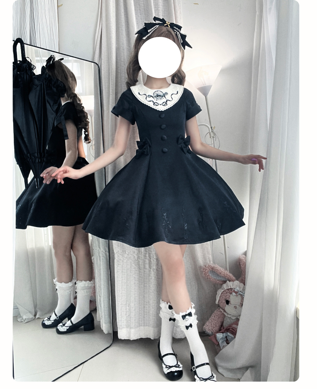 Silent Dinner - Gothic Cutlery Embroidery Lolita OP - image 10