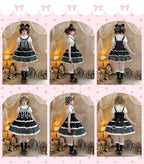 Cotton Sweet Lolita Polka Dot JSK and Salopette Dress and Accessories - image 7