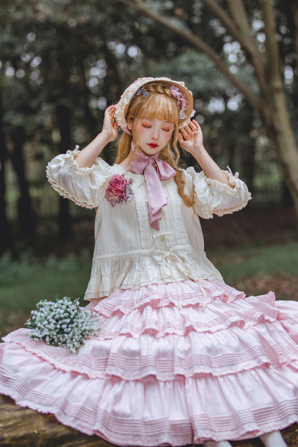 Heidi Cotton Lolita Tiered SK Skirt - image 6