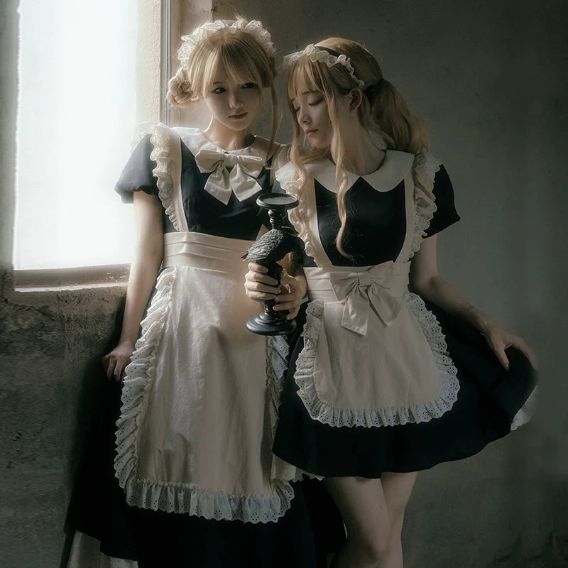 Kiss Kiss - Vintage Maid Lolita OP Dress and Apron - image 41