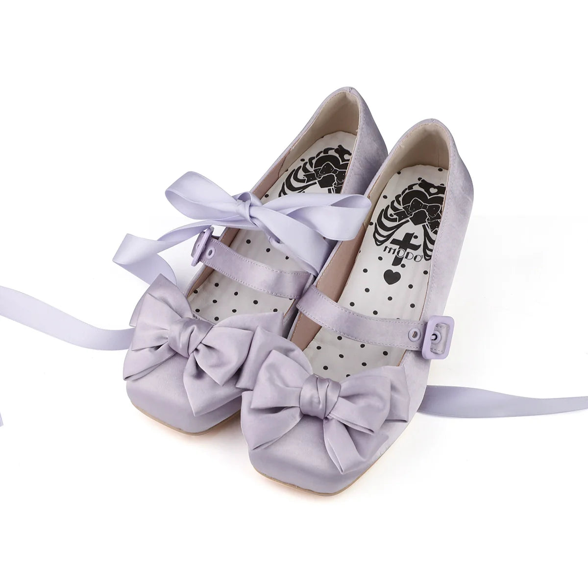 Sisi Elegant Satin Square-Toe Lolita Shoes - image 18