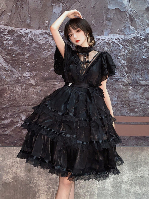 Castle Night - Dark Themed Gothic Lolita OP - image 2