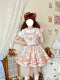 Little Bear Bonny - Kawaii Lolita Salopette, Bear & Dessert Print - image 1