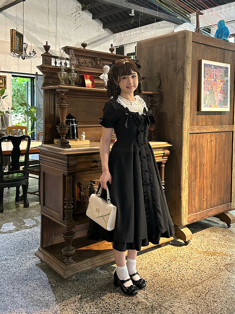 Long Vesion Elegant and Vintage Lolita OP - image 13