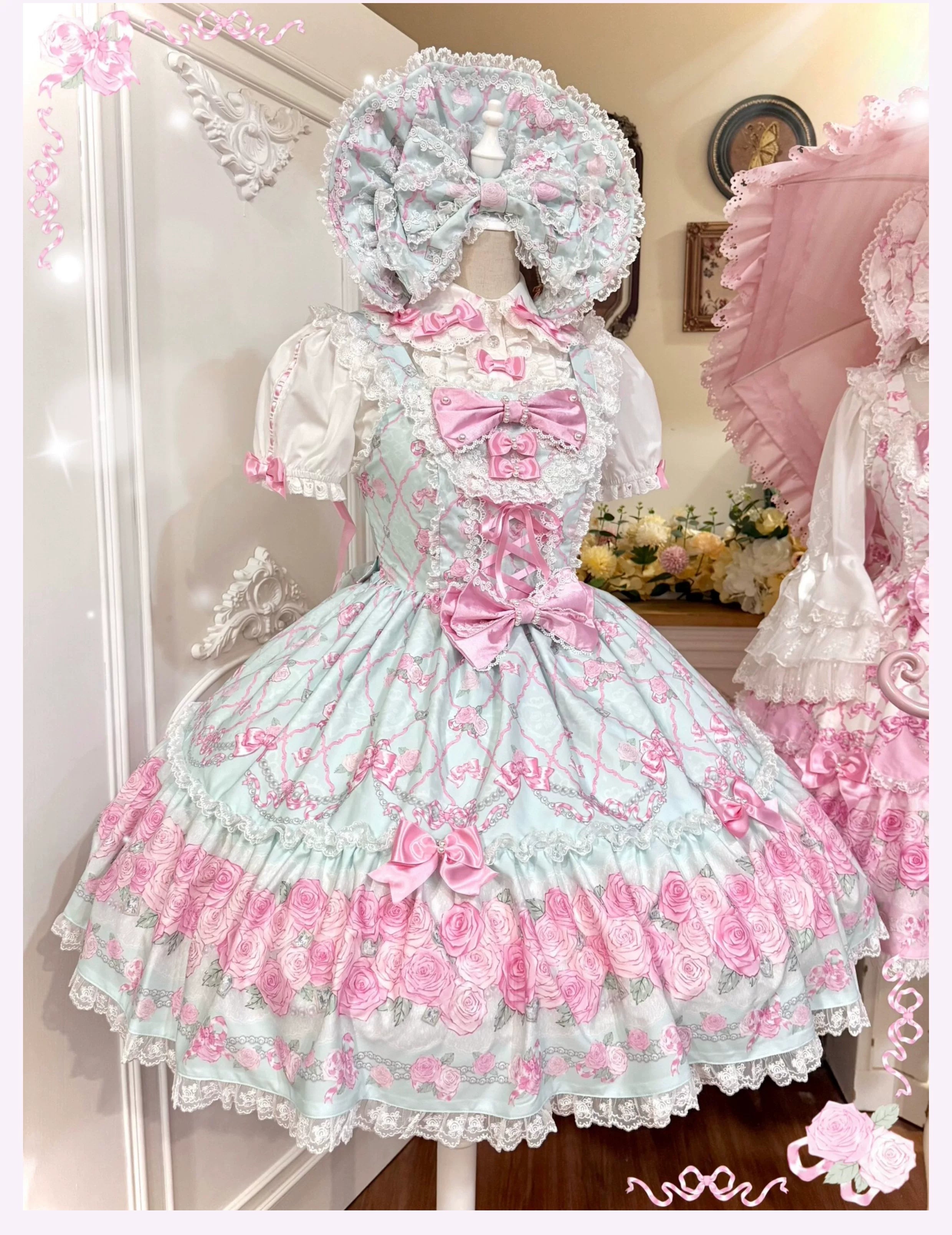 Summer 2026 - Floral Ribbon Bow Old School Lolita JSK - image 12
