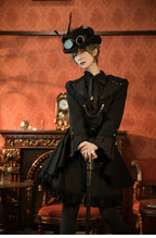 Gothic Lolita Black Cropped Cardigan Jacket - image 28