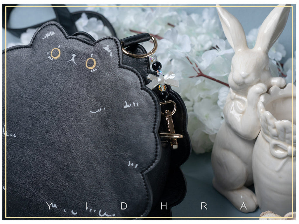 Printed Kawaii Cat Leather Shoulder Bag - image 16