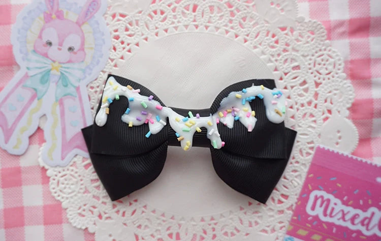 Handmade Sweet Lolita Cream Cake Bow Hair Clip - image 19