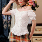 Elegant Lolita Lace Shirt, Off-Shoulder - image 11