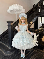 Sakura Blossom Dream - Dreamy Sweet Lolita JSK Dress, Abundant Lace & Bows - image 10