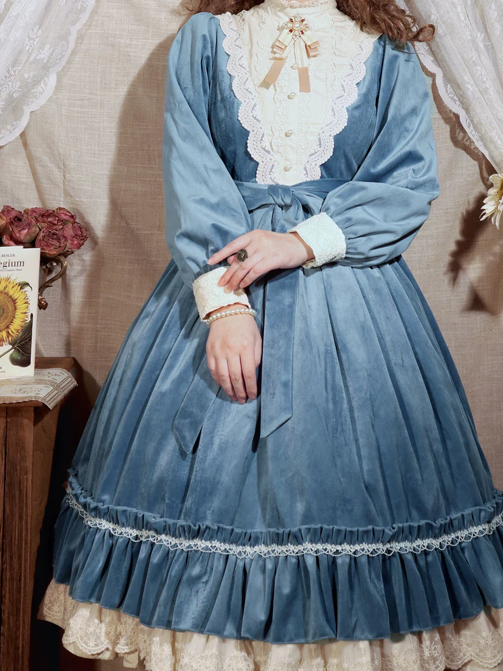 Vintage Elegant Velvet OP Dress - image 21