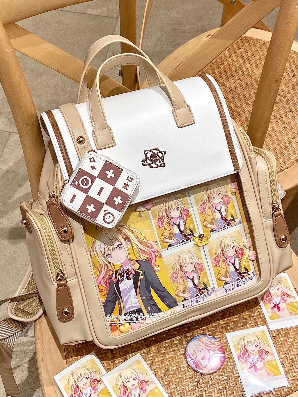 Kawaii Lolita Large-Capacity Ita Backpack with Mini Pocket and Grid Board - image 1