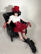 WONKA Gothic Lolita Red Blouse and High Waist Shorts Set - image 5