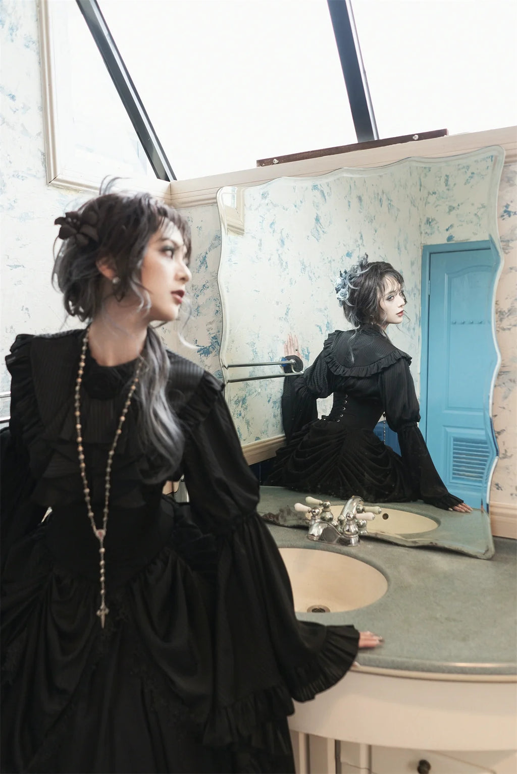 Dreaming Gothic Lolita Fishbone Long Skirt - image 16