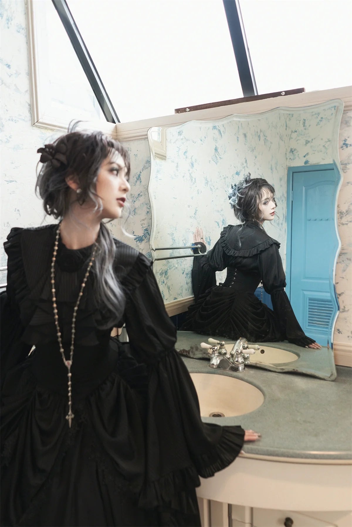 Dreaming Gothic Lolita Fishbone Long Skirt - image 16