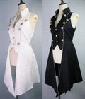 Snow Shadow - Long Sleeveless Ouji Lolita Coat - image 6
