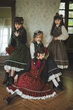 Rose - Elegant Lolita Fishbone Grid Skirt Customized - image 4