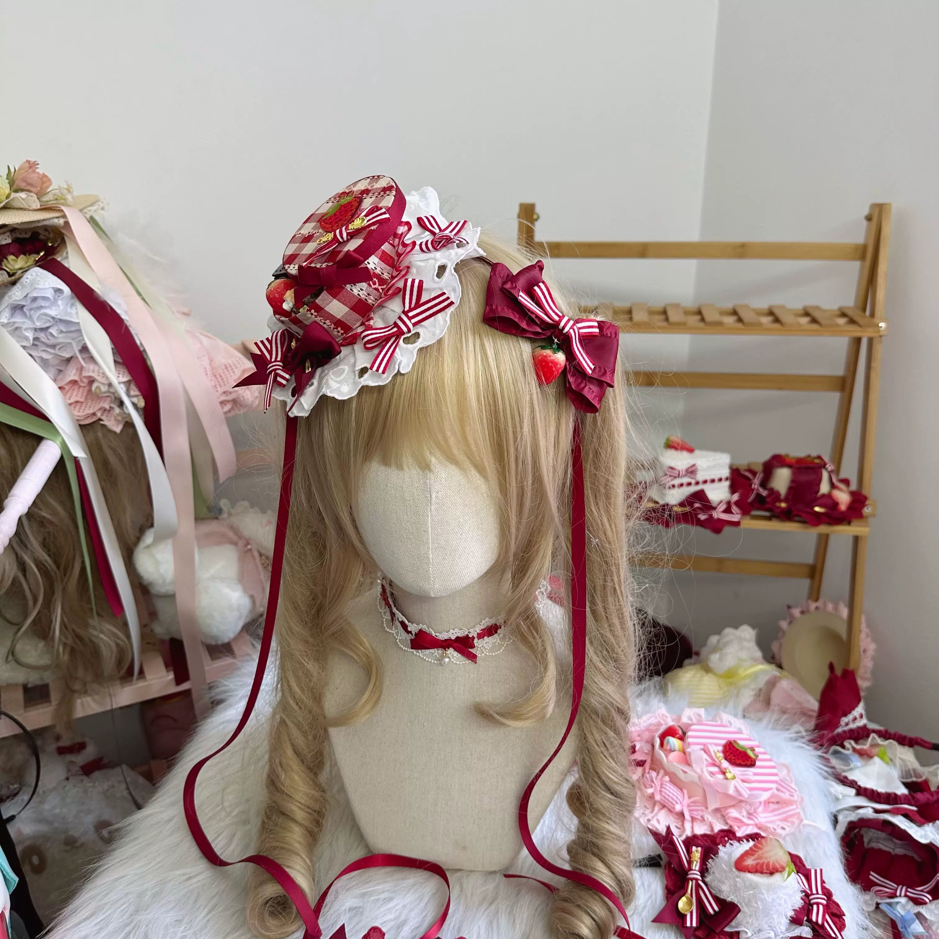 Sweet Lolita Strawberry Cake Headdresses and Jewelry - image 11