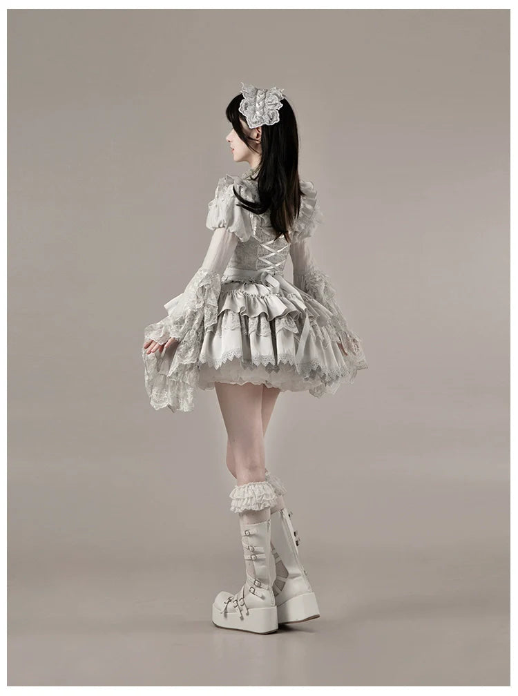 Humanoid Robot - Silver Gothic Lolita Mermaid Skirt Set - image 62