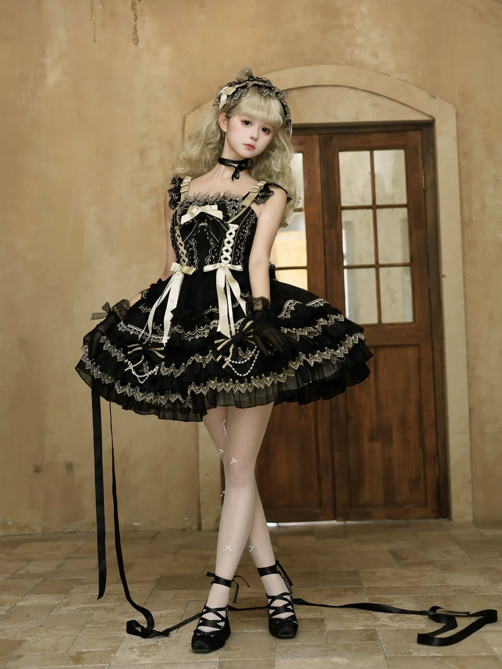 Gilded Memories Princess Lolita Tiered JSK Dress - image 4